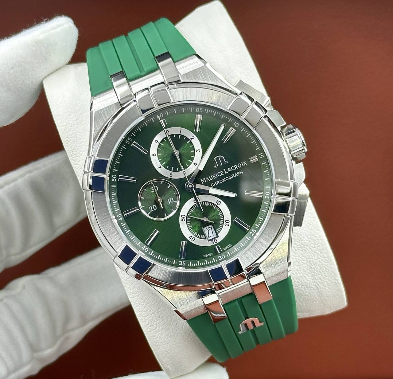 Популярные часы Maurice Lacroix Watch Aikon Quartz Chronograph Green