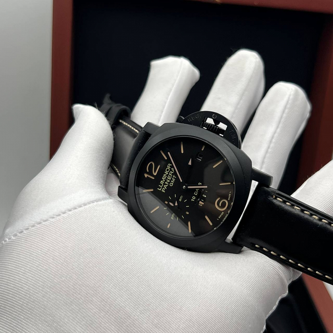 Мощные Мужские часы Panerai Luminor GMT