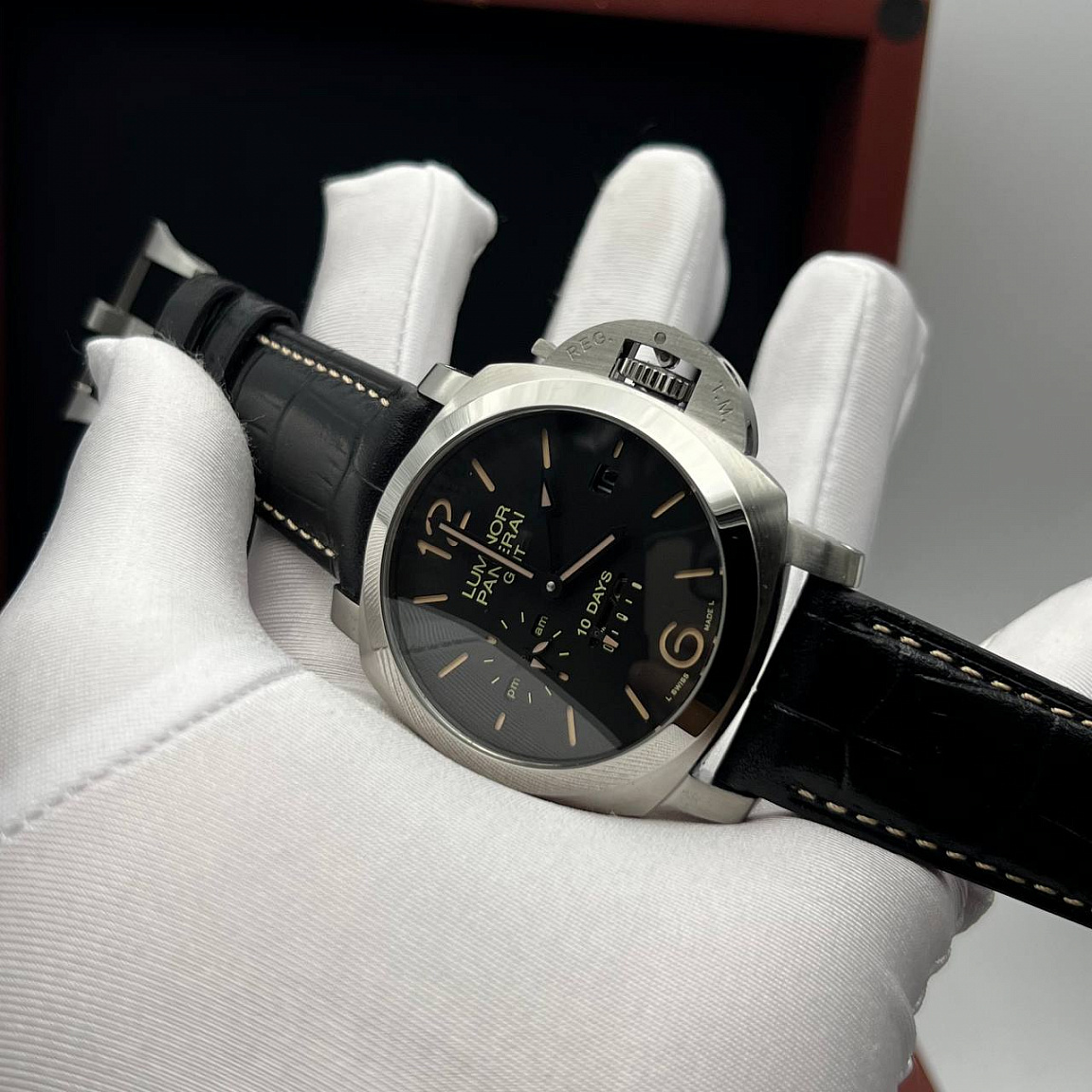 Мощные Мужские часы Panerai Luminor GMT