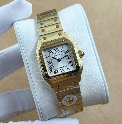 Женские премиальные Cartier Santos Galbee 27×34,5 мм