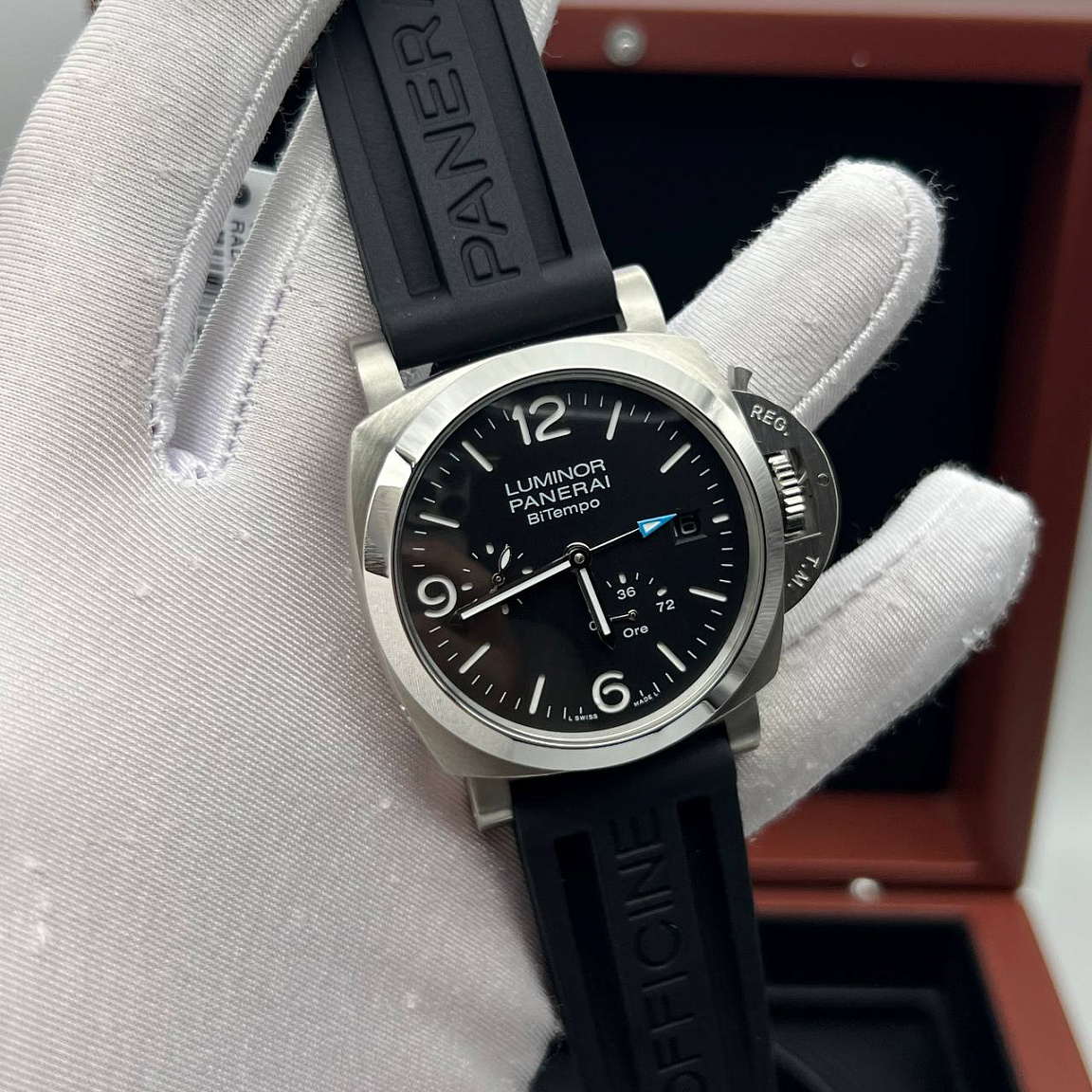 Мощные Мужские часы Panerai Luminor BiTempo