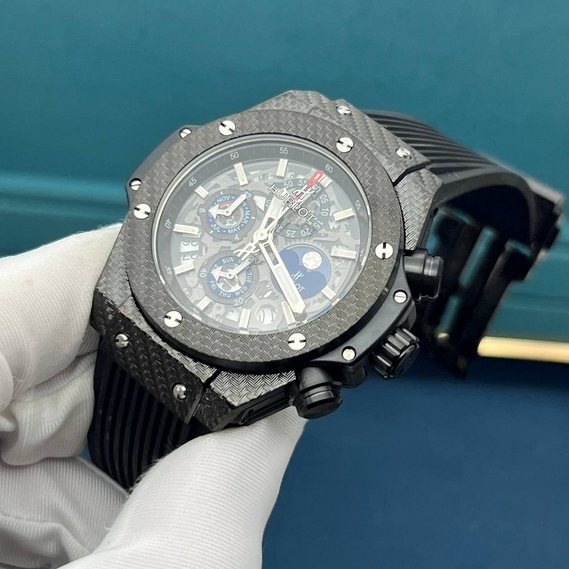 Премиальные Hublot Big Bang 49 мм с кварцевым хронографом Miyota OS20 и сапфировым стеклом