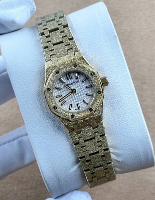 Женская механика премиум класса Audemars Piguet Royal Oak Mini Frosted Gold 23 мм
