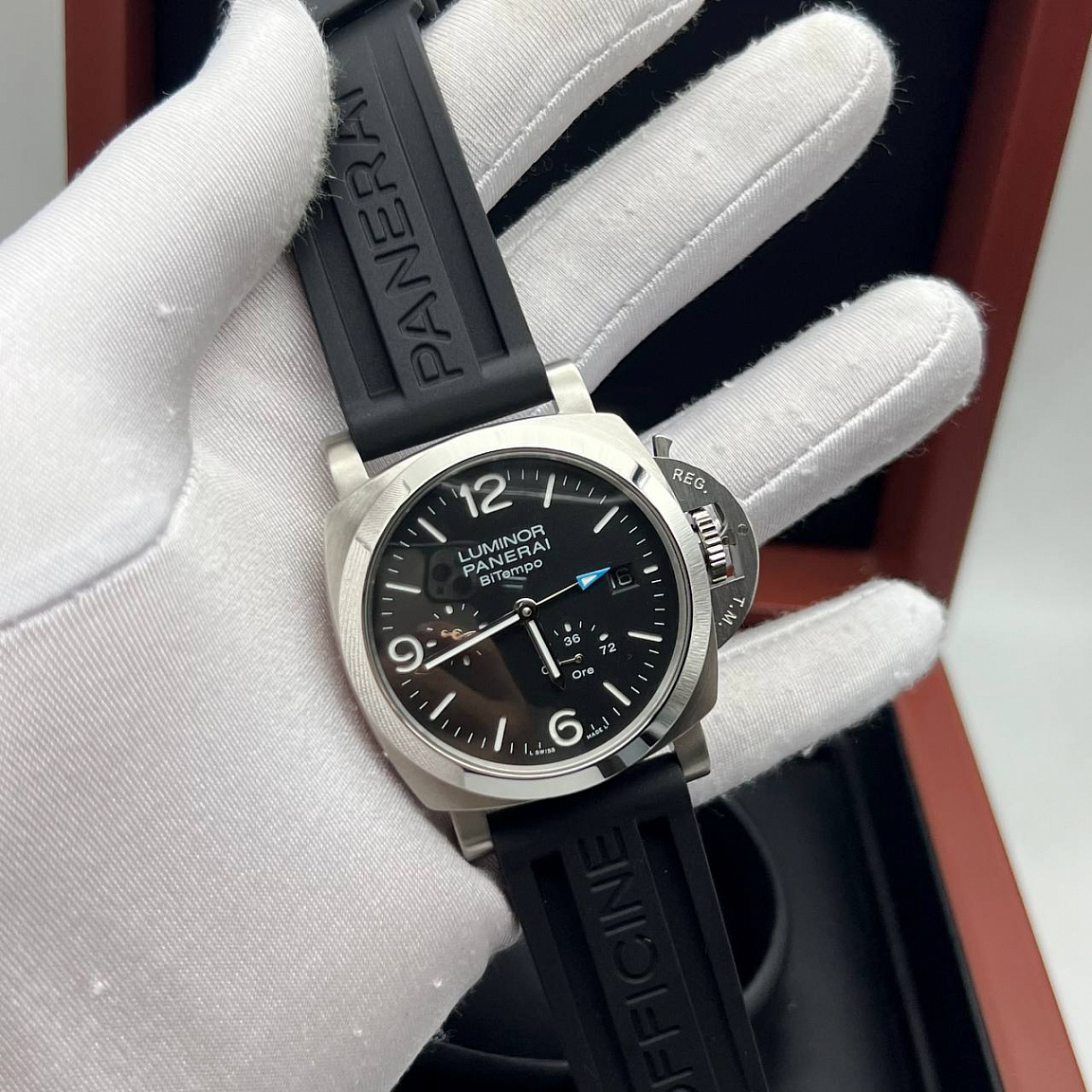 Мощные Мужские часы Panerai Luminor BiTempo