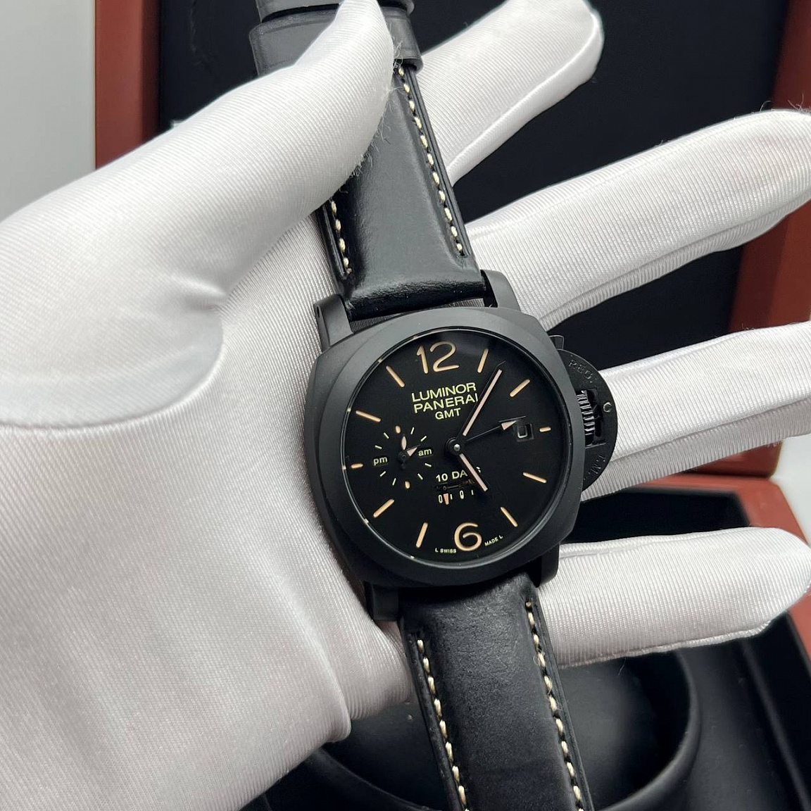 Мощные Мужские часы Panerai Luminor GMT