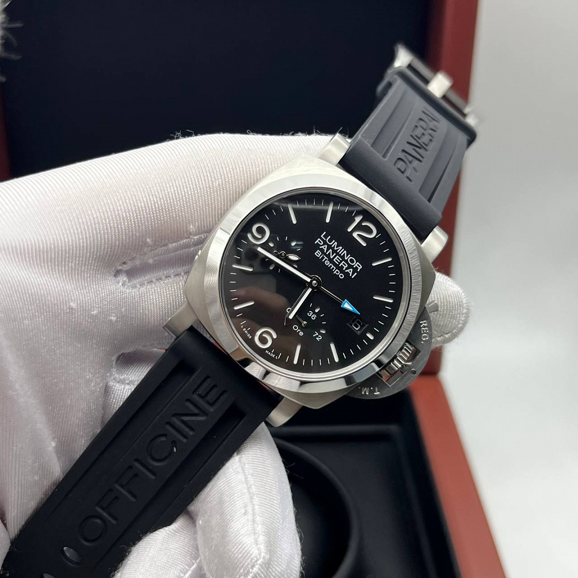 Мощные Мужские часы Panerai Luminor BiTempo