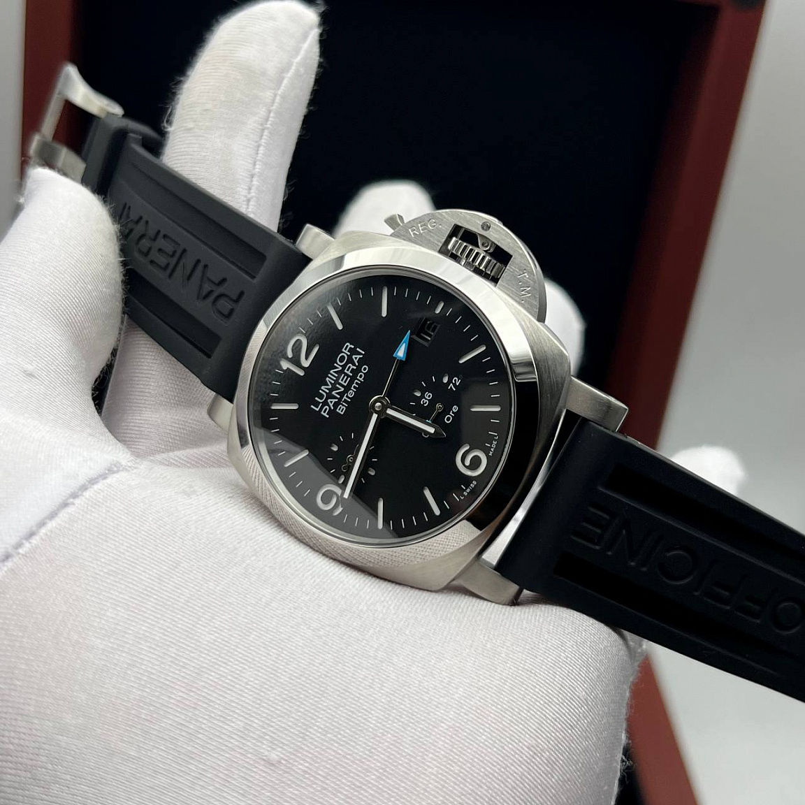 Мощные Мужские часы Panerai Luminor BiTempo