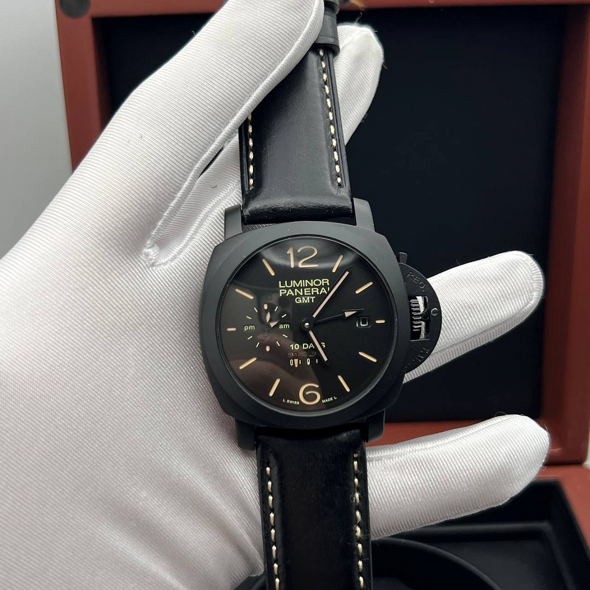 Мощные Мужские часы Panerai Luminor GMT