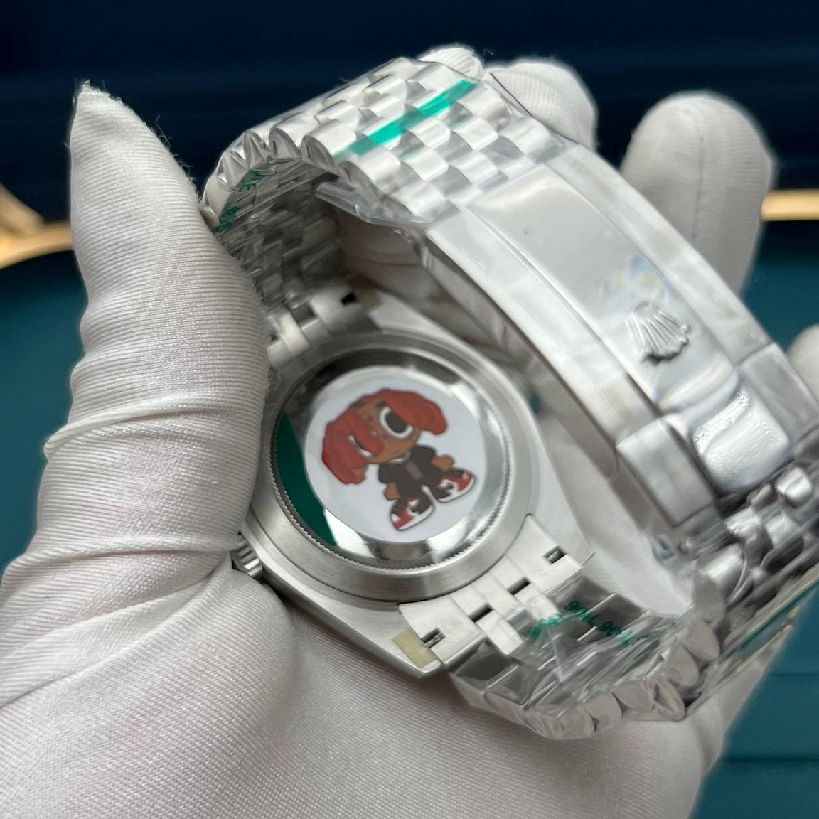 Часы Rolex Datejust 41 мм с белым циферблатом Who cares I’m already late, датой под линзой и браслетом Jubilee
