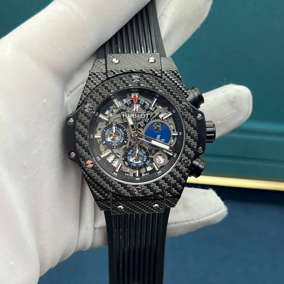 Премиальные Hublot Big Bang 49 мм с кварцевым хронографом Miyota OS20 и сапфировым стеклом