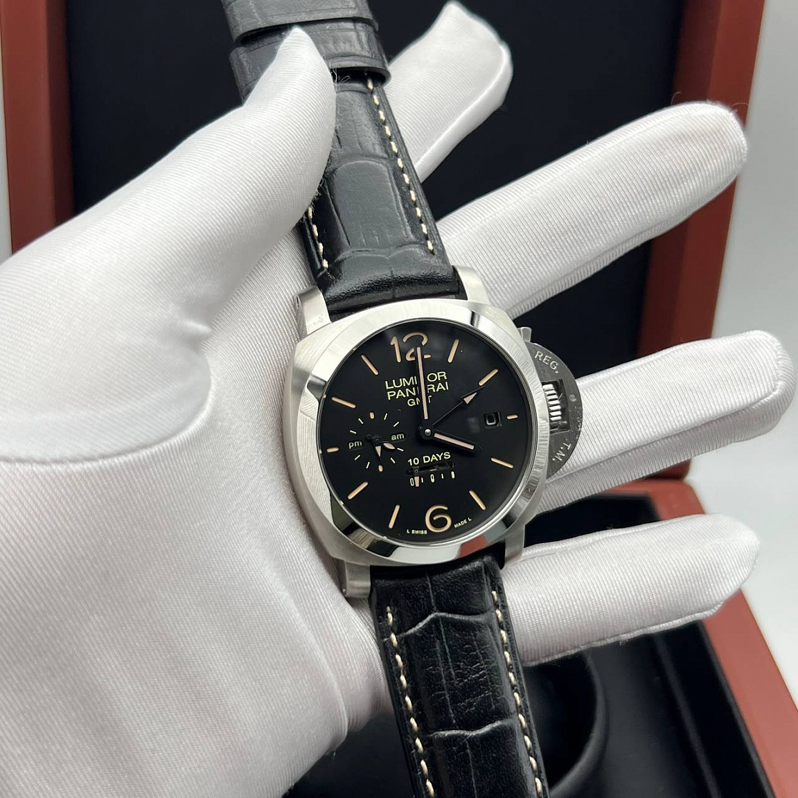 Мощные Мужские часы Panerai Luminor GMT