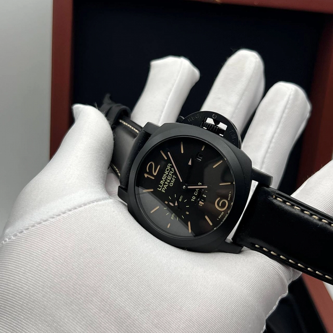 Мощные Мужские часы Panerai Luminor GMT