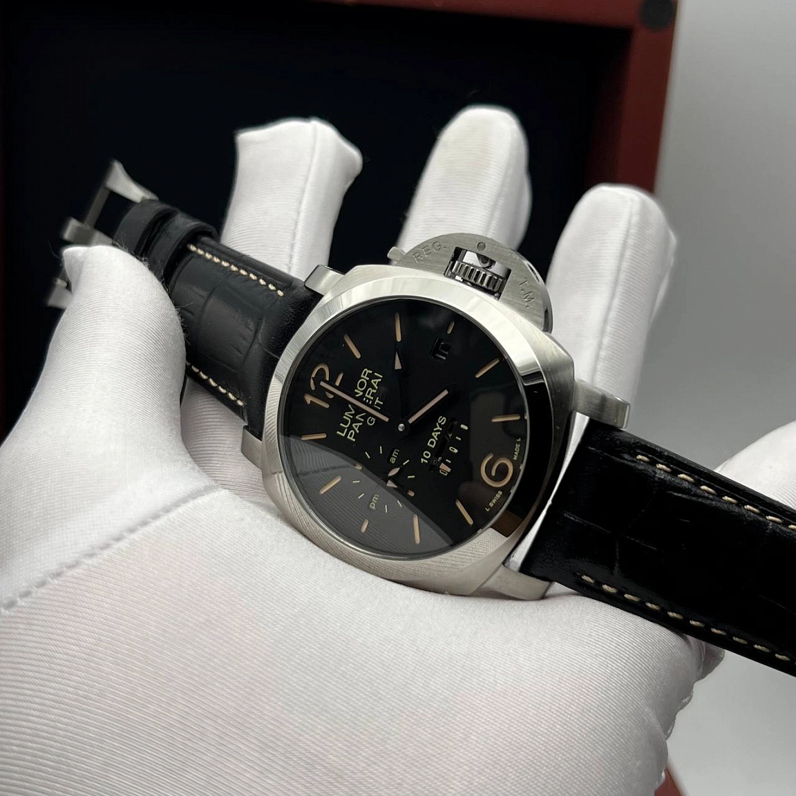 Мощные Мужские часы Panerai Luminor GMT