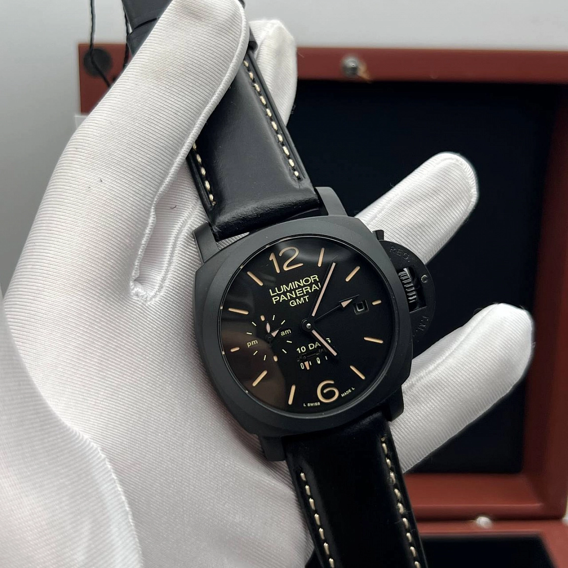 Мощные Мужские часы Panerai Luminor GMT