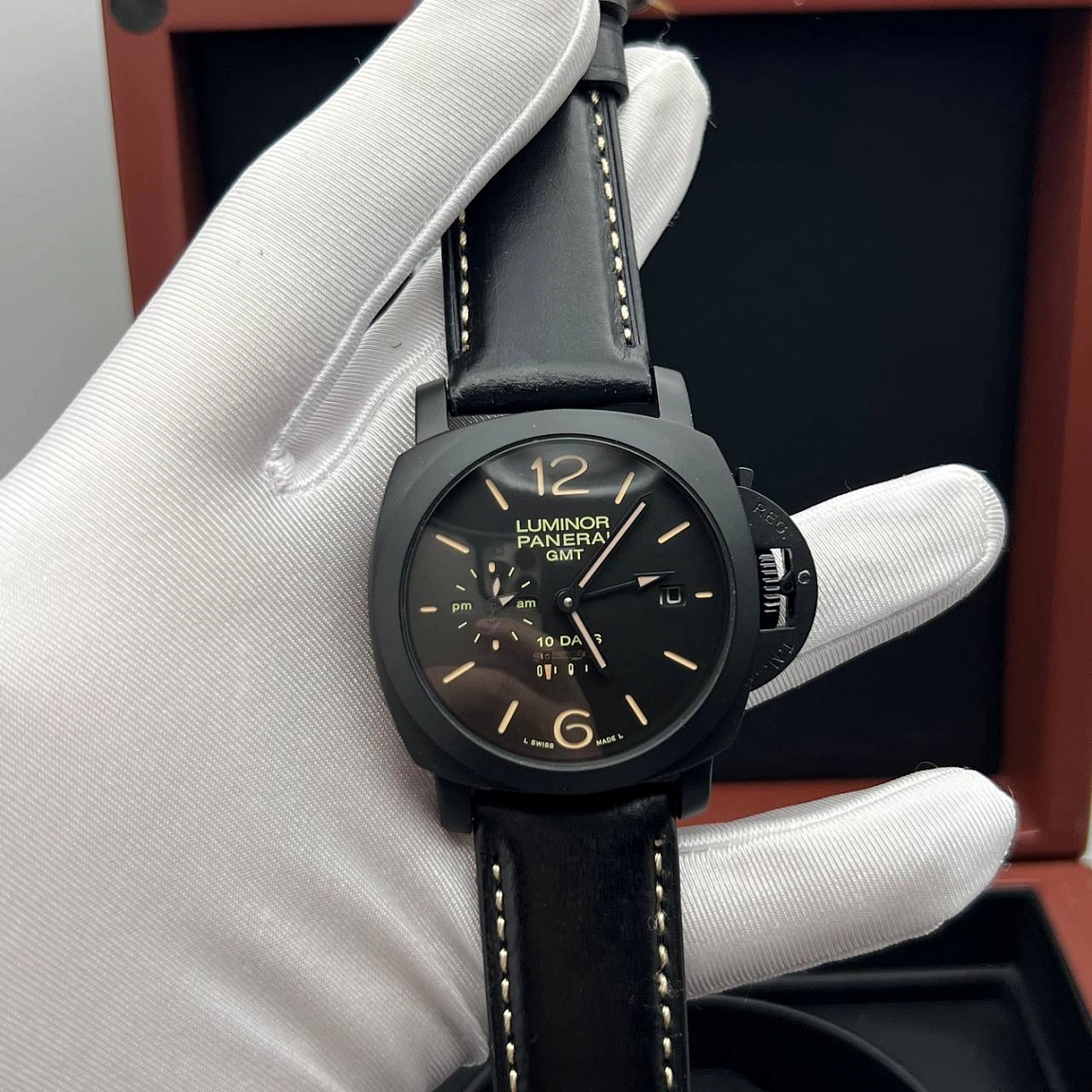 Мощные Мужские часы Panerai Luminor GMT